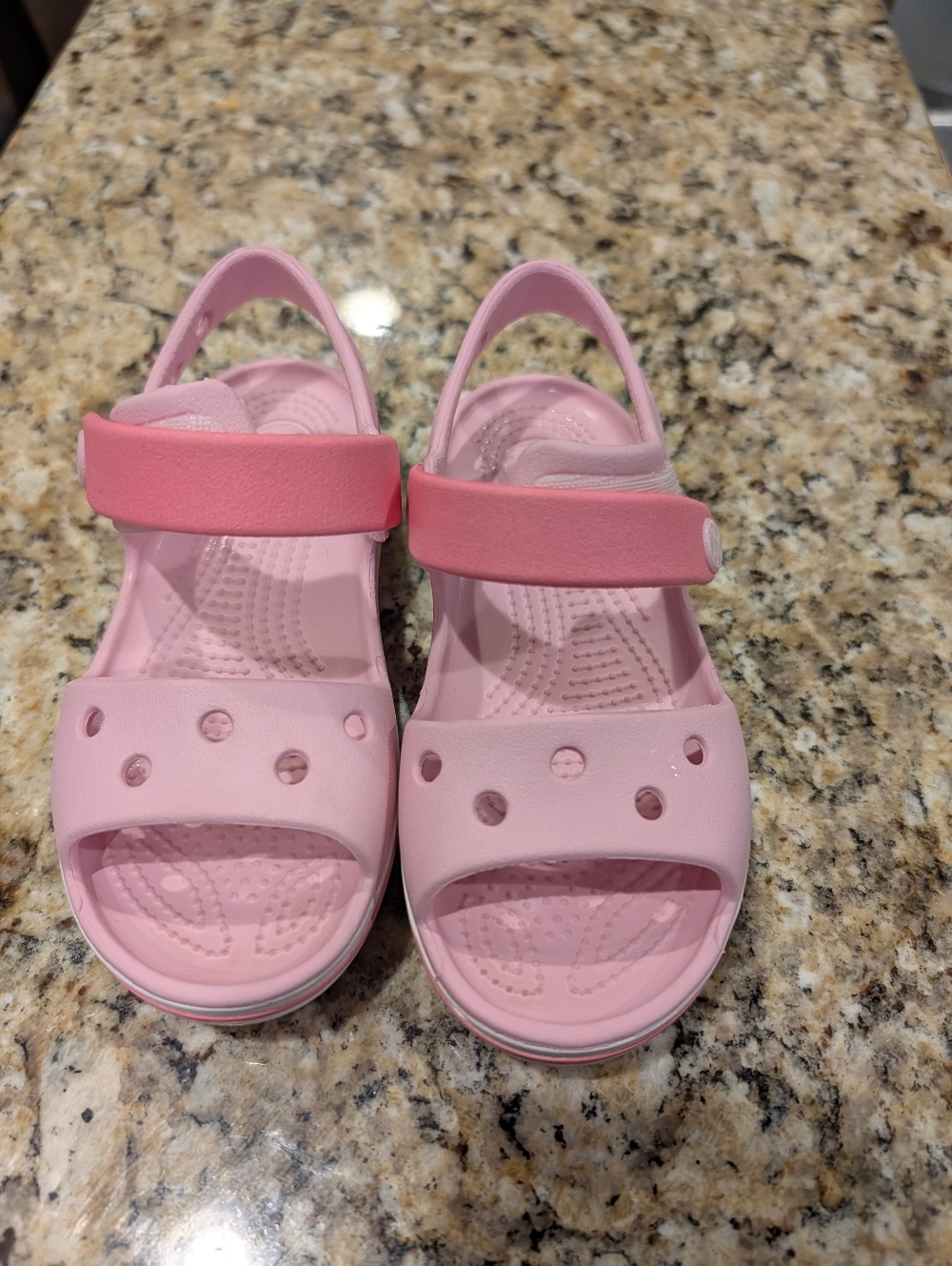 Crocs Kids Bayaband Sandal - Pink & White - Size C10